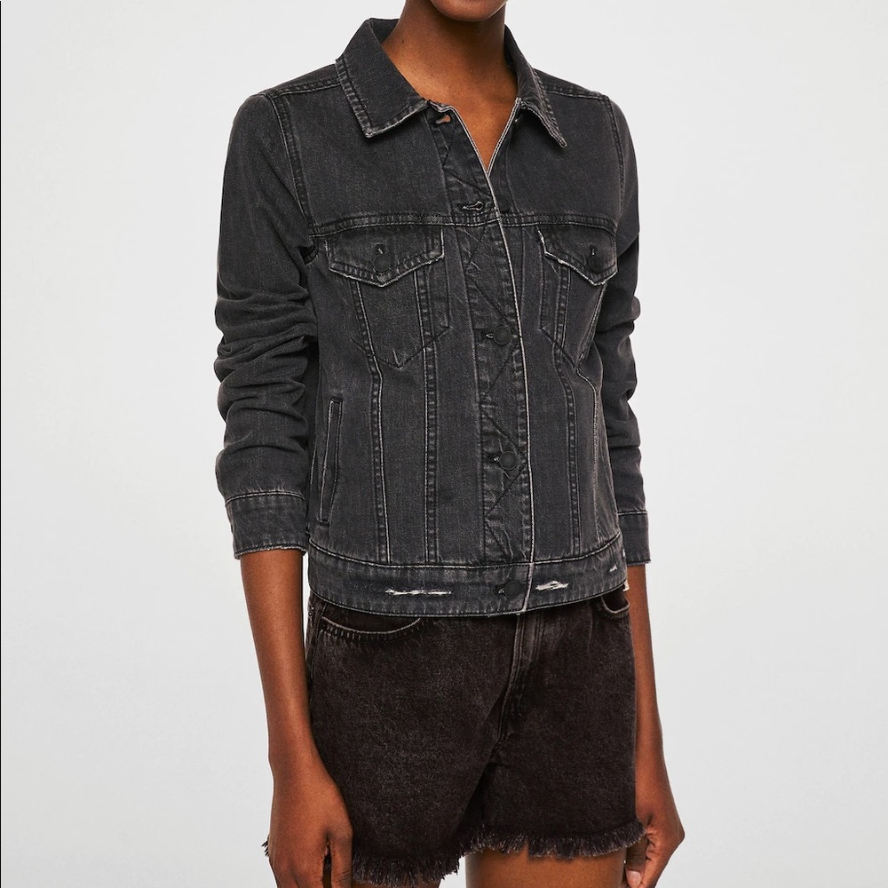 Black denim jacket